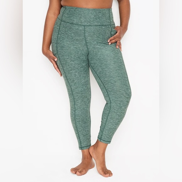 VICTORIA SECRET’S ‘Essentials’ Green Leggings High-Rise With Pockets Size 4 - Picture 1 of 4